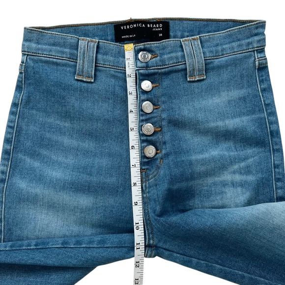 Veronica Beard Sheridan High Rise Bell Bottom Jeans in Lakeshore Wash SZ 28 - Picture 14 of 15